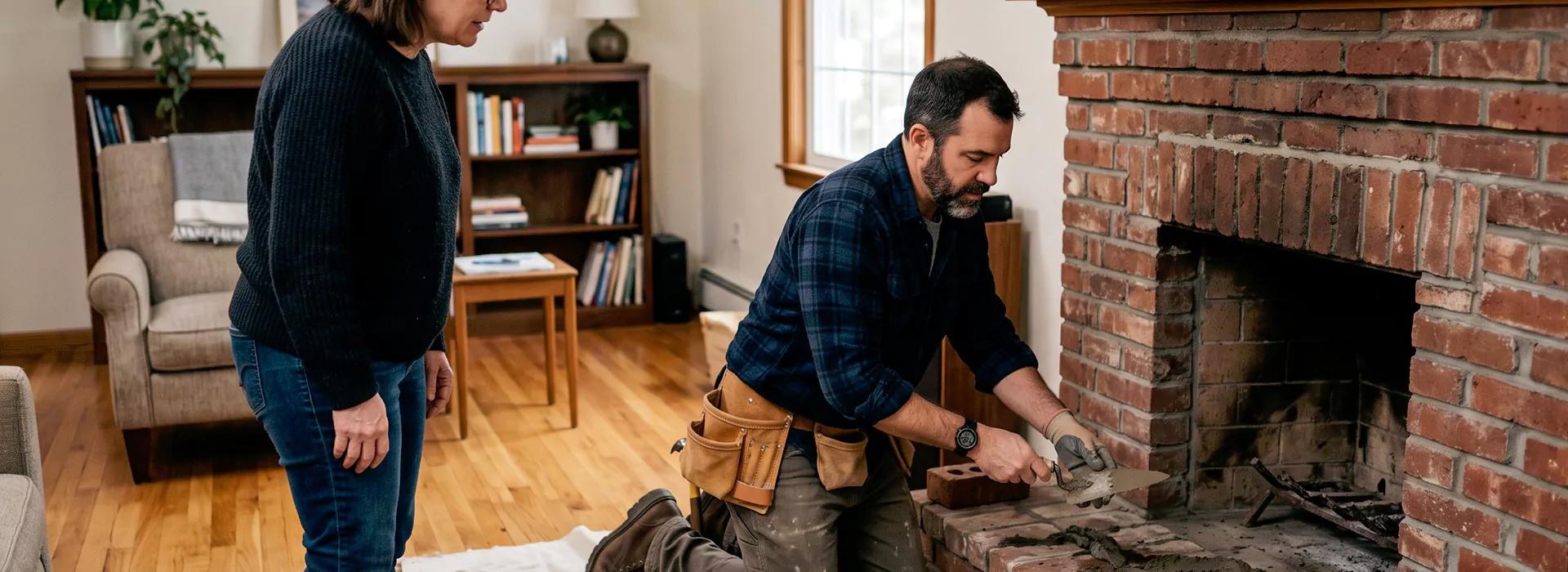Brick Fireplace Repair in Houston