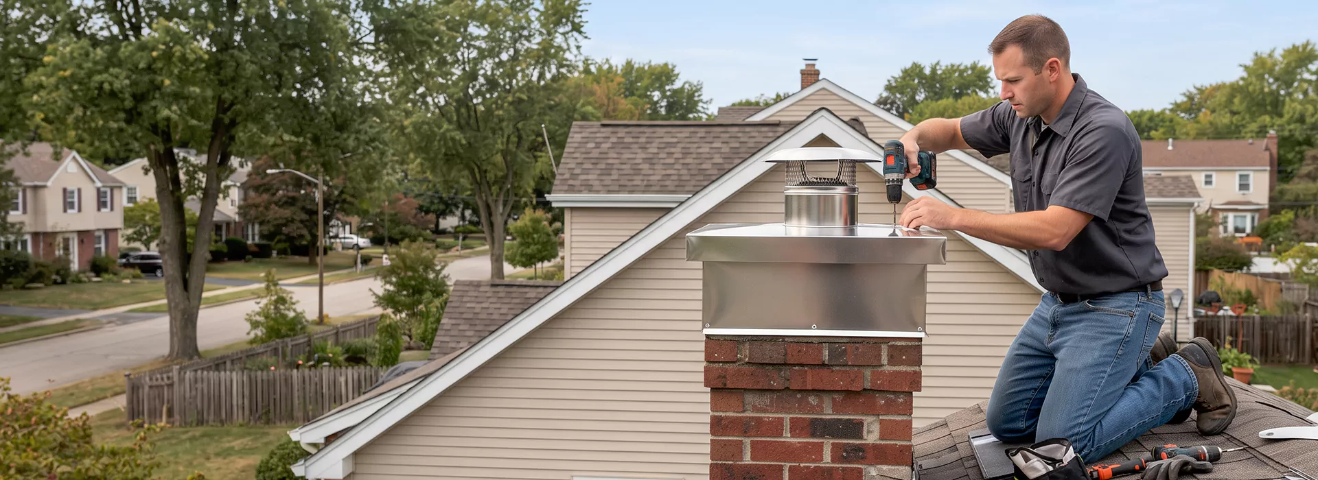 Chimney Chase Cover Installation Houston, TX