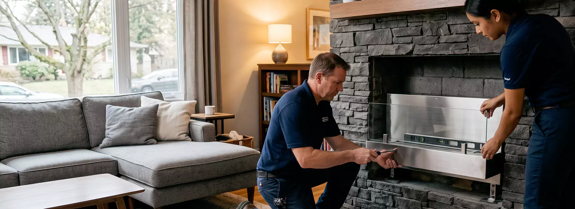 Ethanol Fireplace Installation in Houston, TX