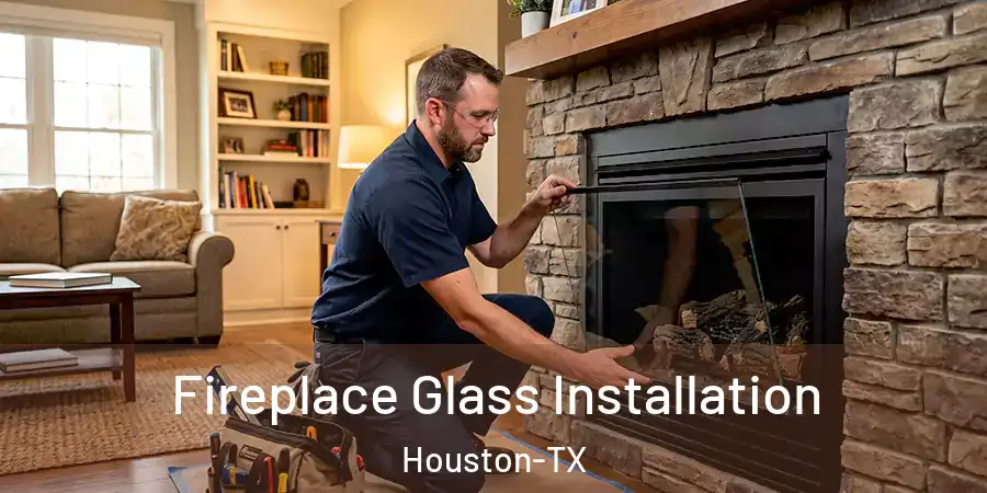  Fireplace Glass Installation Houston-TX