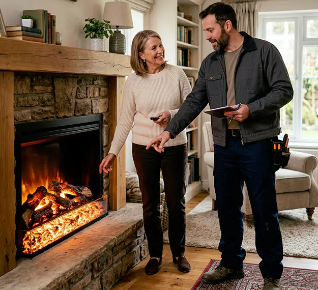 Why Houston Homeowners Choose Our Electric Fireplace Embers Team?