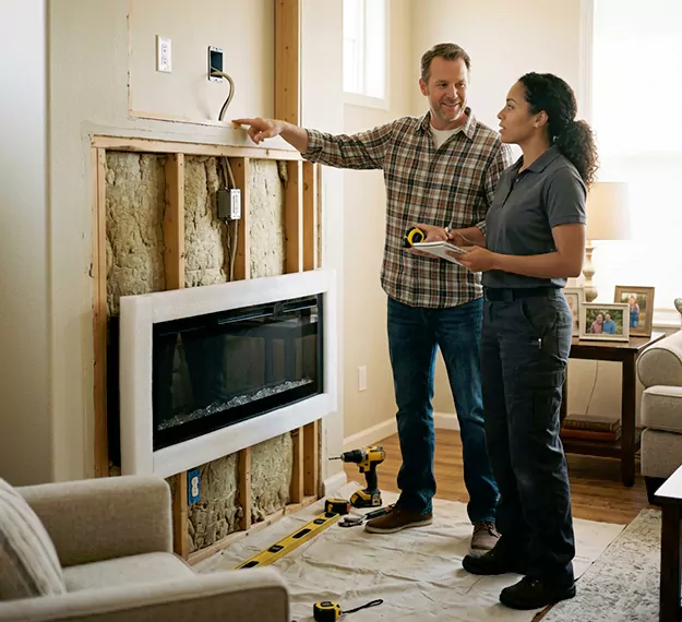 Why Houston, TX Homeowners Choose Our Electric Fireplace Installation Team?