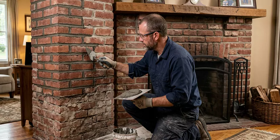 Repointing Brick Fireplace Houston