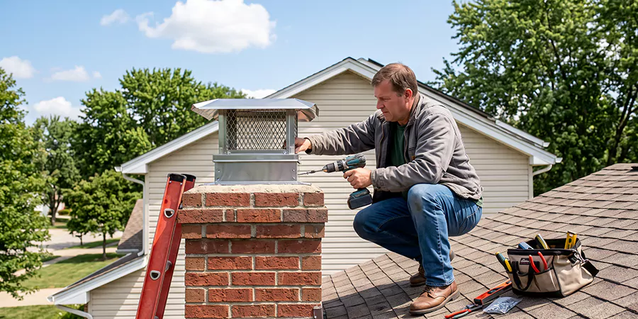 Chimney Top Cover Installation Houston