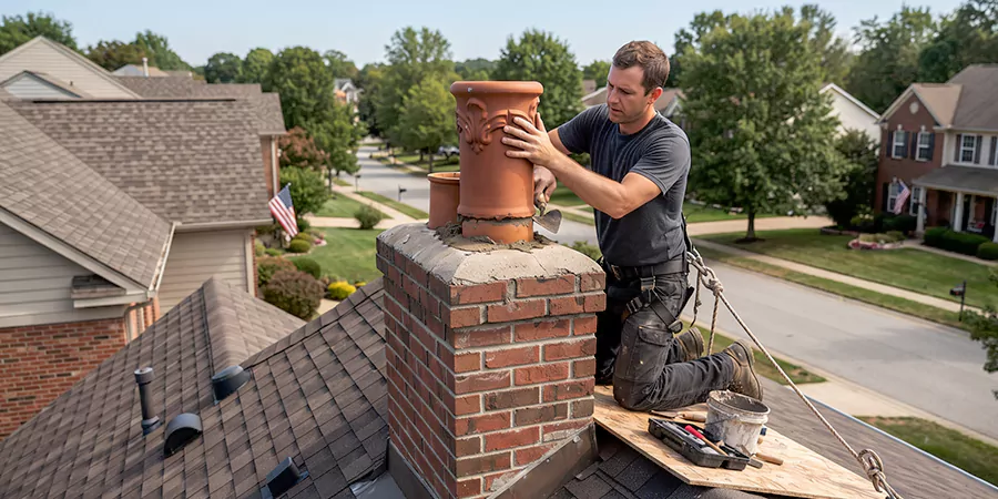 Decorative and Custom Chimney Pot Installation Houston