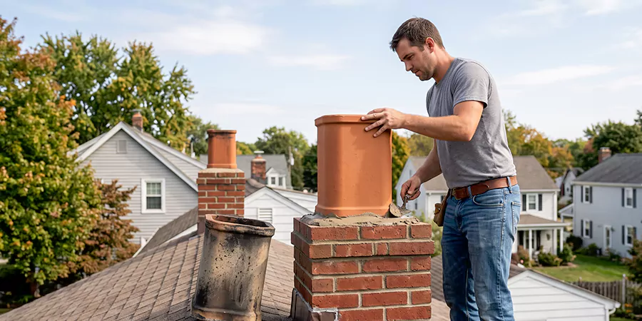 Matching Chimney Pot Replacement Houston