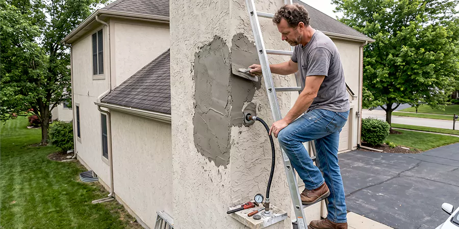 Gas and Stucco Chimney Repair Houston