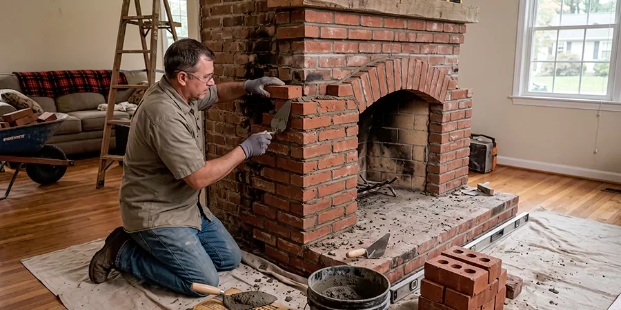 Rebuild Stone Fireplace Houston