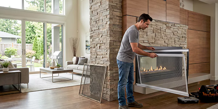 Fireplace Insert Screen Replacement Houston