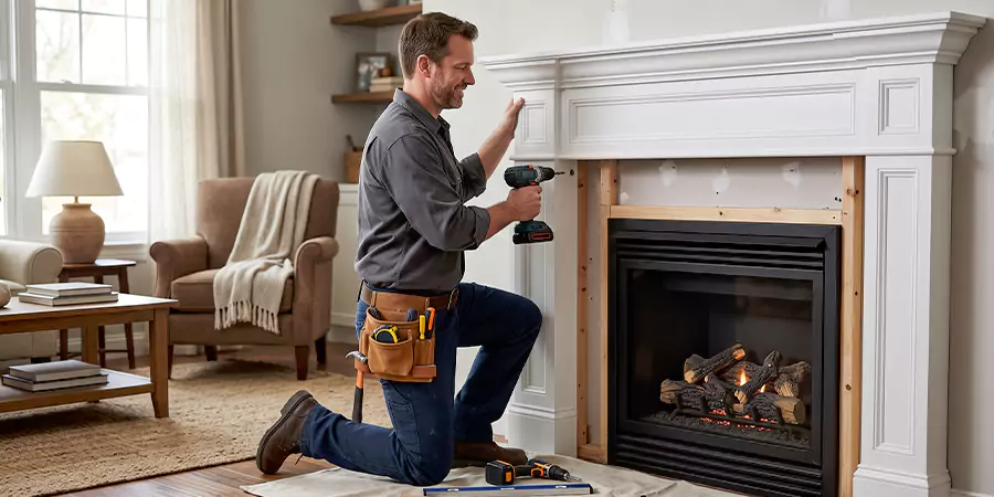 Prefab Fireplace Surround Installation Houston
