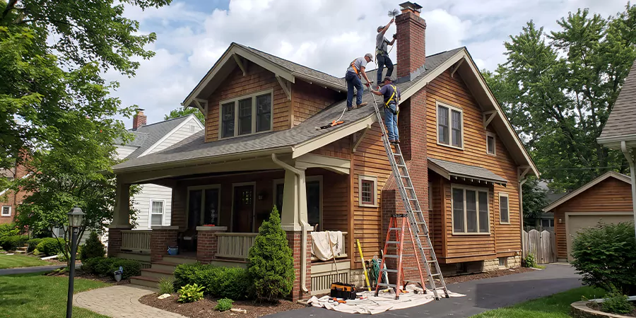 Residential Chimney Masonry Repair and Tuckpointing Houston