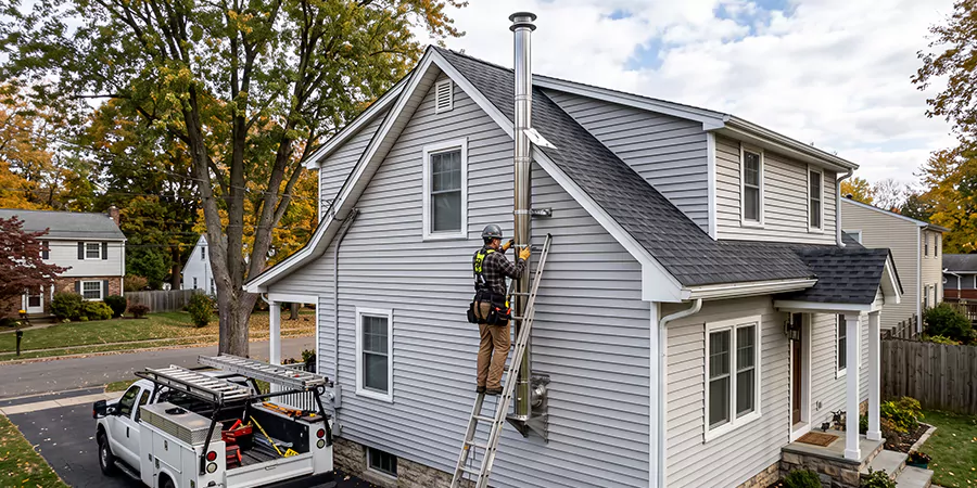Wood Fireplace Chimney Liner Installation Houston