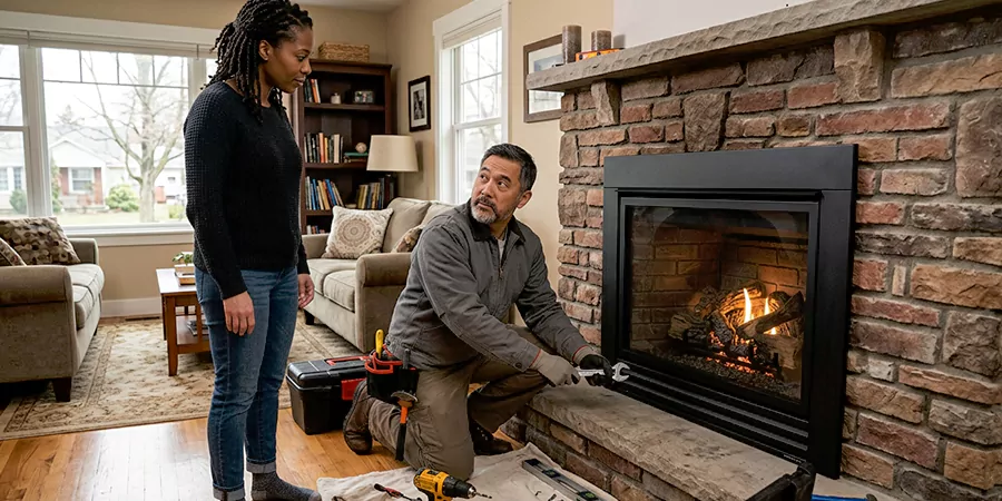 Fireplace and Log Fire Installation Houston